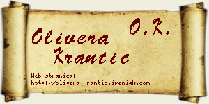 Olivera Krantić vizit kartica
